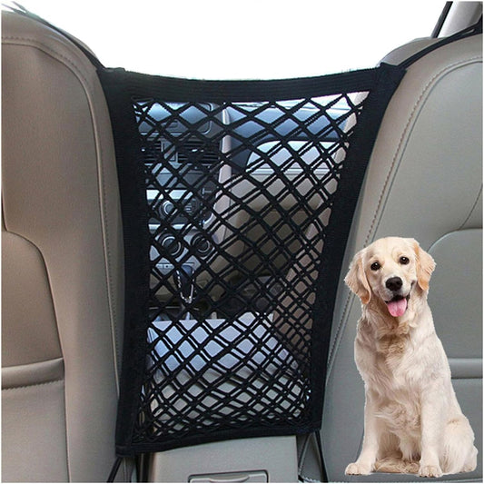 DYKESON Dog Car Net Barrier Pet Barrier with Car Mesh Organizer for Dog & Child, Safety Divider with Upgraded Storage Po