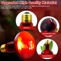 MIXJOY 100W Infrared Heat Lamp Bulbs, 2 Pack Reptile Infrared Heat Emitter Red Heat Lamp Bulbs Infrared Basking Light Bu
