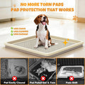 Dog Pee Pad Holder for Small and Medium Dogs, Two-Layer Mesh Dog Potty Tray, Indoor Puppy Pad Holder for Potty Training, Gentle on Paws, Easy-Clean Leak-Resistant Fits 22 × 22 Inches Pee Pads