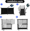 2 Tier Cat Cage Indoor,Removable Metal Kitten Cages Detachable Ferret Playpen Portable DIY Small Animals Collapsible Hou