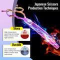 Professional Curved Thinning Shears Dog Grooming Scissors 7.5'' Rainbow Curved Thinner Scissors for Grooming Large Dogs 