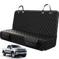 PETICON Dog Car Seat Covers for Truck Ford F150/Chevrolet Silverado 1500/Ram 1500/GMC Sierra 1500, Waterproof Pet Back Seat Cover for Trucks, Scratchproof Nonslip Durable Rear Seat Cover for Dogs
