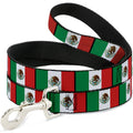 Buckle-Down Pet Leash - Mexico Flags - 4 Feet Long - 1.5" Wide