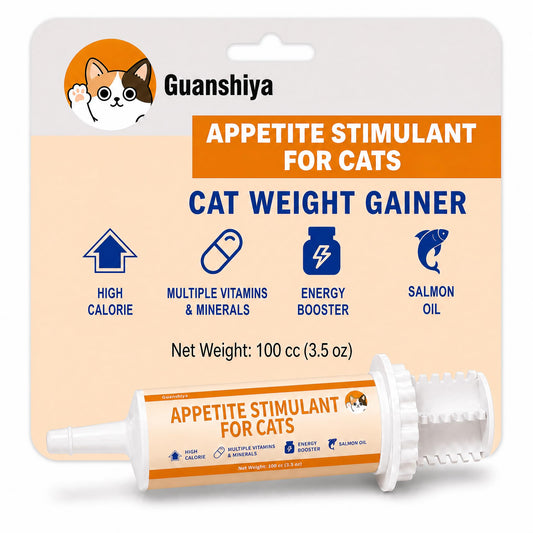 Appetite Stimulant for Cats, High Calorie Gel Cat Weight Gainer with Vitamins, Minerals & Omega Fatty Acids, Energy Support for Kittens & Senior Cats Not Eating, Weak, Recovering, 100cc