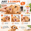 Upgraded Dog Ear Cleaner, Gentle Ear Solution for Dogs with Dropper, Removes Ear Wax, Dirt & Odor, Helps Relieve Itchy E
