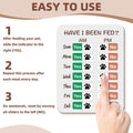 Dog Feeding Reminder, Dog Fed Sign-Daily Am/Pm Chart Slider Sign for Pet Fed and Pill Reminder, Easy to Use On Fridge Or Wall with Adhesive and Magnet,Pet Supplies