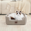 WINDRACING Cat Bed for Indoor Cats - Cat Cave Cat House Cats Tent with Removable Washable Cushioned Pillow, Soft and Self Kitten beds