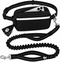 Race&Herd Hands Free Dog Leash with Zip Pouch — Bungee Waist Belt
