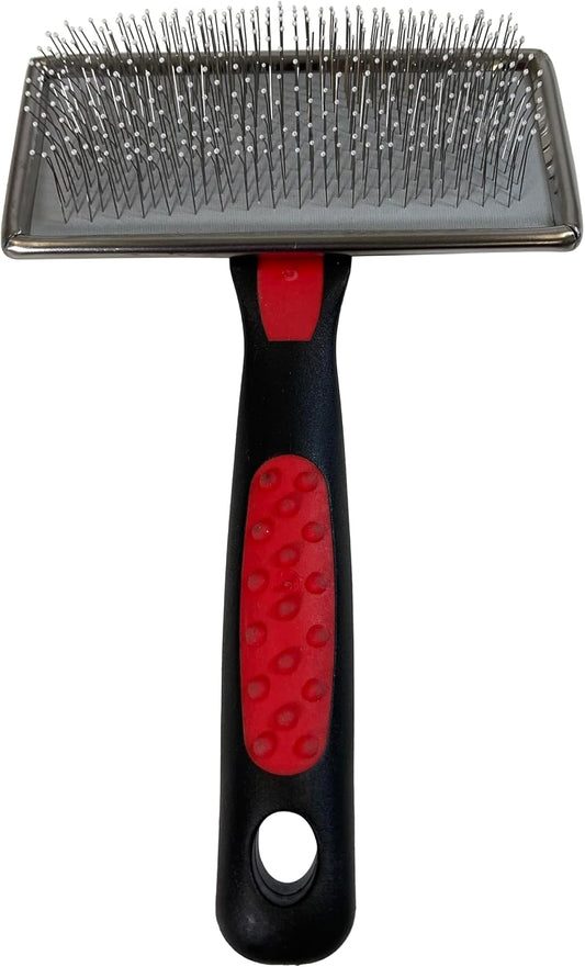 Ryan's Pet Supplies Paw Brothers Soft Flat Slicker Brush for Dogs, Grooming Brush Small and Medium Dogs, Coated Tips, Ge