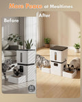 Yakry Automatic Cat Feeder for 2 Cats - Two HD Cameras Easy Setup 5GHz Stable WiFi Dog Food Dispenser with HD Night Vision - 8L Pet Feeder with Dual Bowls for Multi-Cat & Small Dogs Indoor