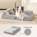EHEYCIGA Orthopedic Dog Bed Medium Size, Memory Foam Dog Bed, Grey