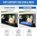 Dog Car Window Chin Rest Cushion, 15.7" Non-Slip Foam Pet Window Bumper with Center Slot for Secure Glass Fit, Portable 