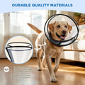 BONTHEE Dog Cone Collar for Surgery Recovery,Adjustable Transparent Pet Recovery Collar for Large Medium Small Dogs & Cats, Protective Elizabethan E-Collar for Wound Healing, Anti-Lick & Bite-XL