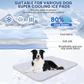SUPRIY Dog & Cat Cooling Mat with Bandana - Pet Cooling Pad & Pet Scarf Set for Summer(QMAX>0.4) for Pet in Summer, Washable, Non-Toxic(small16.5 x21.6)