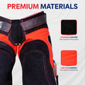 Equine Care Red Farrier Apron Chaps, Leather & Canvas, Back Support, 23in