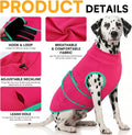 Queenmore Dog Anxiety Vest,Breathable Dogs Stress and Anxiety Relief Jacket,Lightweight Calming Shirt for Dogs,Dog Anxiety Hoodie Calming Care for Separation,Thunder,Vet Visits,Rosered,M
