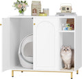 Hzuaneri Large Cat Litter Box Enclosure, Automatic Litter Box Furniture