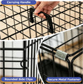FDW | 48" Foldable Metal Dog Crate | Dark Black | Cage for XL Dogs