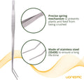 VORESTIC Straight and Curved Aquarium Tweezers Set 18 Inch, Stainless Steel Long Tweezers for Fish Tank Planting, Aquasc