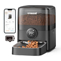 oneisall Automatic Cat Feeder, WiFi Rechargeable 100-Day Battery Operated Pet Feeder, 12 Cups/3L Dry Food Dispenser for Large Kibble, Smart App Control (Black)