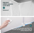 MEEXPAWS Cat Litter Box Enclosure Splash Guard Extra Large 28L × 21.5W x 18H inch, Light Weight Plastic Sheets with Cat Litter Mat Easy Clean (White)