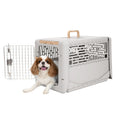 SportPet Designs Collapsible Small Pet Travel Carrier (Tan), Hard-Sided Kennel for Small Dogs, Puppies, Cats, Kittens, Animals up to 25lbs, Washable Home & Outdoor Pet Crate, 24.5"L x 16.5"W x 16"H