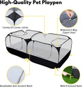 Small Animal Playpen, Portable Large Chicken Coop Run, Foldable Pet Tent