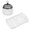 PETAXCELL Bird Cage Seed Catcher, Bird Cage Net Cover Seeds Guard, Universal Birdcage Accessories, White, Circumference 19.7"-31.5", Height 6.3" for Parrot Cockatiel Enclosures