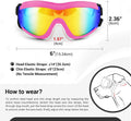 Dog Goggles and Pet Helmet Set, Large Dog Sunglasses Anti-UV Windproof, Safety Motorcycle Helmet with Ear Holes for Medi