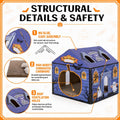 Tailtastic Halloween Cat Cardboard House with Pads & Catnip for Indoor Cats