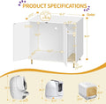 Hzuaneri Large Cat Litter Box Enclosure, Automatic Litter Box Furniture