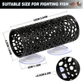 Abizoo Betta Fish Toys - Betta Tunnel Black, Small Hole Hollow Cave, Safer for Small Fish & Shrimp, Aquarium Decor & Hid