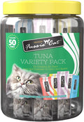 Fussie Cat, 0.5 Ounces Each, 50 Tubes, Tuna Variety 5 Flavors
