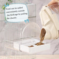 3-in-1 Hanging Bird Bath/Bowl/House for Cage Transparent Splashproof Feeder Birdcage Accessories for Small to Medium Bir