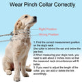 Darkyazi Durable Pinch Collar Stainless Steel Dog Adjustable Pet Training Collar for Medium Large Dogs