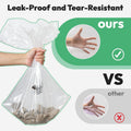 AMOGOGOPET Waste Bags, Compatible with Litter Robot 4/5/3, 50 Pack Liners for Self Cleaning Litter Box, 9-11 Gallon Capacity, Pre-Separated, Transparent, Replacement Cat Litter Bags