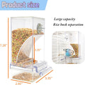 No Mess Bird Feeder for Cage Automatic Small Bird Food Container Dispenser