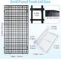 Hamiledyi Plastic Aquarium Divider with Clips Grid Panel Aquarium Lid Hood Fish Tank Divider Filter Bottom Isolation Pan