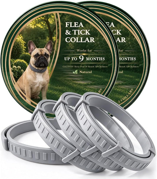 NJKPUYT Flea Collar for Dogs, Dog Tick Collar, Tick and Flea Collar for Dogs, Flea and Tick Collar for Small Dogs, Flea 