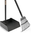 Pooper Scooper for Large Dogs, Metal Poop Scooper with Rake,Tray for Yard