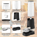 Automatic Dog Water Dispenser with Stainless Steel Bowl,Gravity Pet Waterer, Automatic Water Injection and Stop Water In