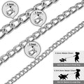 LOS ANDES Metal Double Dog Leash Chew Proof Chain Leash 2 Way No Tangle Coupler Dog Leash Extension Splitter Lead for 2 