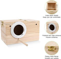 LinaLife 7.7" x4.7" Birds Nest Box Lovebird House Wood Parakeet Budgie Cockatiel Breeding Nest Box Cage Wood House for Finch Lovebirds Cockatiel Budgie Conure Parrot