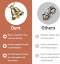 Leather Dog Door Bells, Dog Door Bells for Potty Training, Premium Leather Dog Training Bell with 3 Loud Brass Bells, Ad