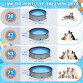 Dog Kiddie Pool for Small Medium Large Dogs, Multiple Pets, 63" Gray