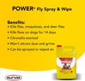 Durvet Fly 003-1021 699757 Power Fly Spray and Wipe for Horses, Gallon
