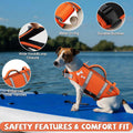 EMUST Dog Life Jacket, Adjustable Sports Style Swim Vests for Boating