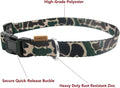 Dog Collar, Cute Camouflage Pattern, Soft and Adjustable Collar with Quick Release Buckle