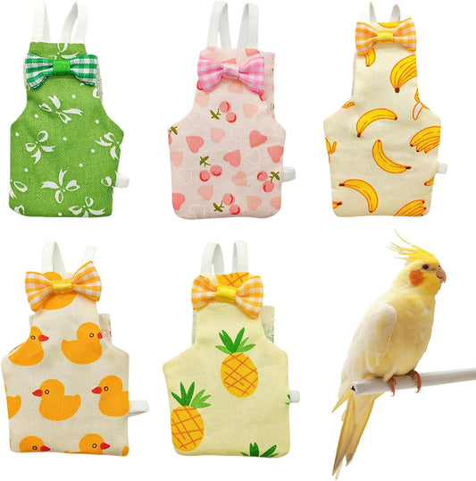 Bird Diaper, 5pcs Bird Diapers with Waterproof Inner Cute Style Pigeon Pants Chicken Diapers for Indoor Chickens Duck Pa
