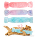 PATTEPOINT Cat Kicker Toy 3Pcs, Candy Shape Catnip Toys for Cats, Catnip Toys with Crinkle Paper. Indoor Kitten Toy Kicker Pillows.
